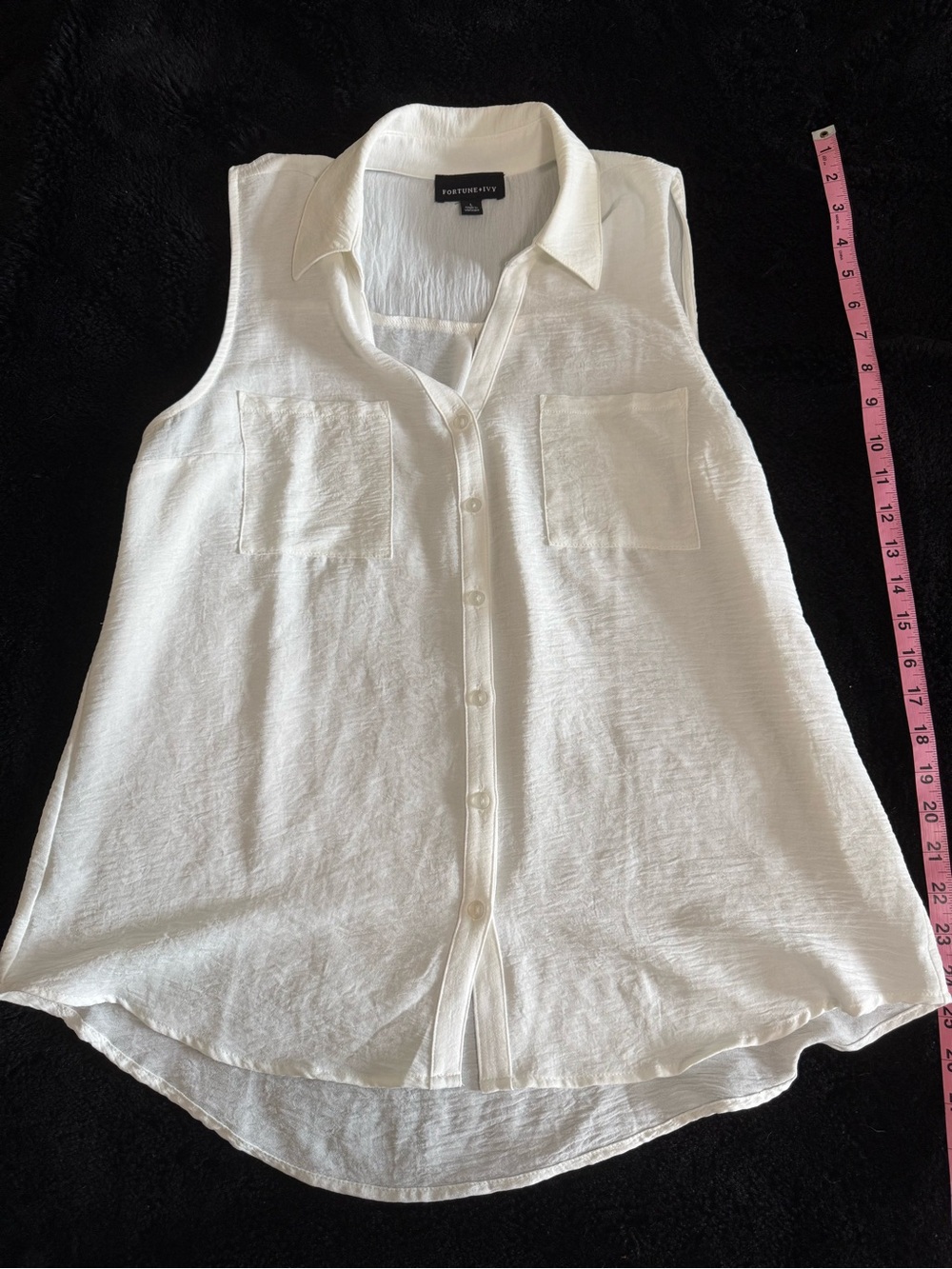 Equipment White Sleeveless Button-Down Pocket Shirt